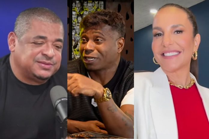 Ex jogador expõe dia em que Vampeta deu em cima de Ivete Foto: Reprodução