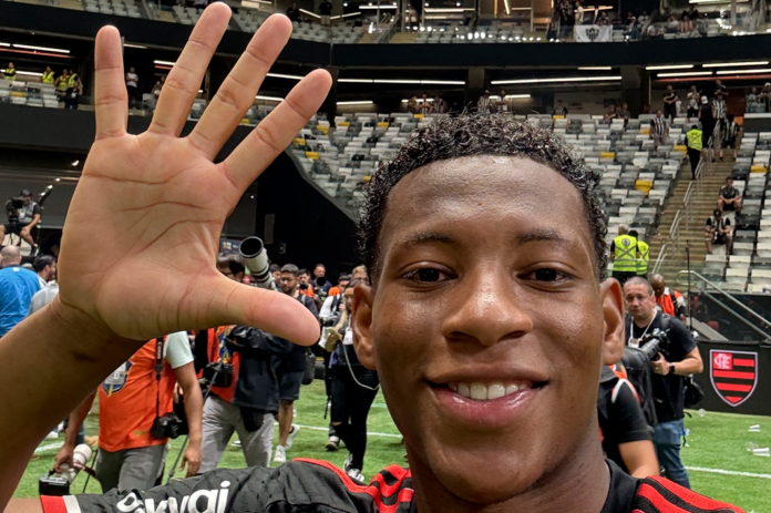 Gonzalo Plata, autor do gol do título do Flamengo - Foto: Reprodução/ X