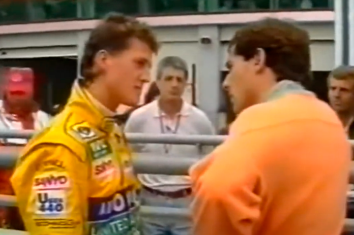 Michael Schumacher e Ayrton Senna - Foto: Reprodução