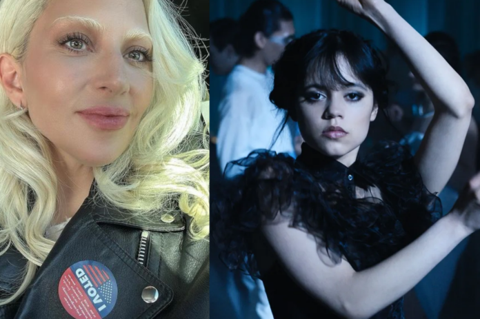 Lady Gaga e Wandinha - Foto: Reprodução/Instagram/Netflix