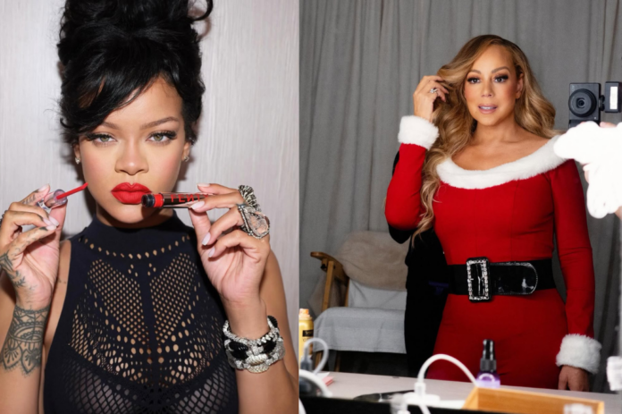 Rihanna e Mariah Carrey - Foto: Reprodução/Instagram/Edição Canva