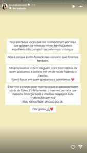 Bruna Biancardi repudia ataques à filha de Neymar - Foto: Reprodução/Instagram