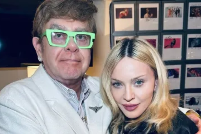 Madonna e Elton John - Foto: Reprodução Madonna e Elton John - Foto: Reprodução